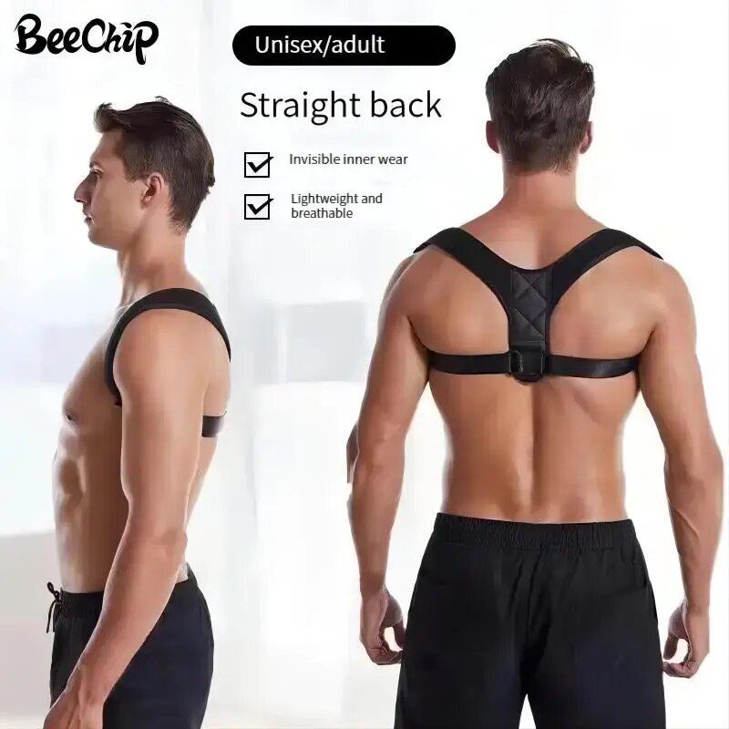 Posture Corrector Back - เข็มขัดแก้ไขท่าทางหลัง ป้องกันหลังค่อม แก้ไขท่านั่ง 男女兼用 ระบายอากาศได้ ช่วยปรับรูปร่าง
