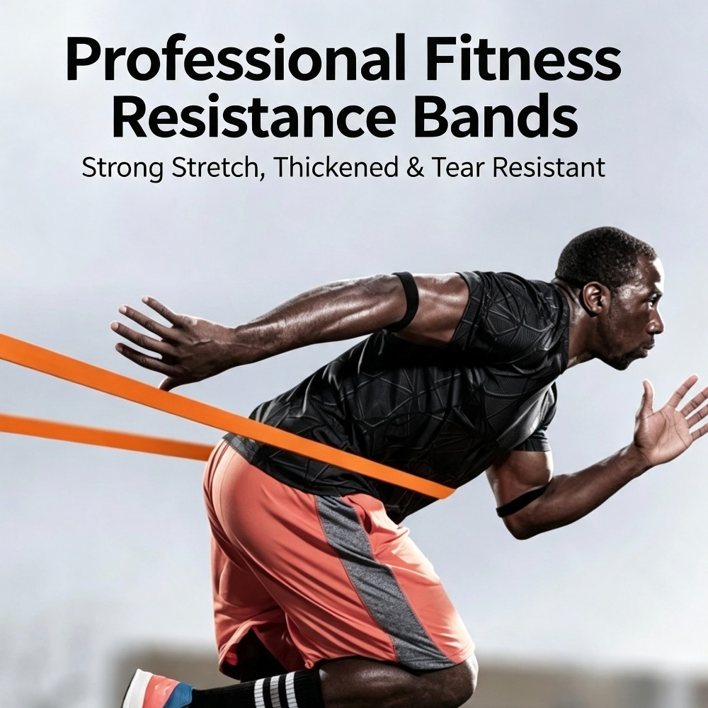 Yoga Fitness Resistance Band - สายยางยืดต้านแรงแบบหนาพิเศษ, แรงต้าน 25-65 ปอนด์ สำหรับโยคะ, การออกกำลังกายฟิตเนส,