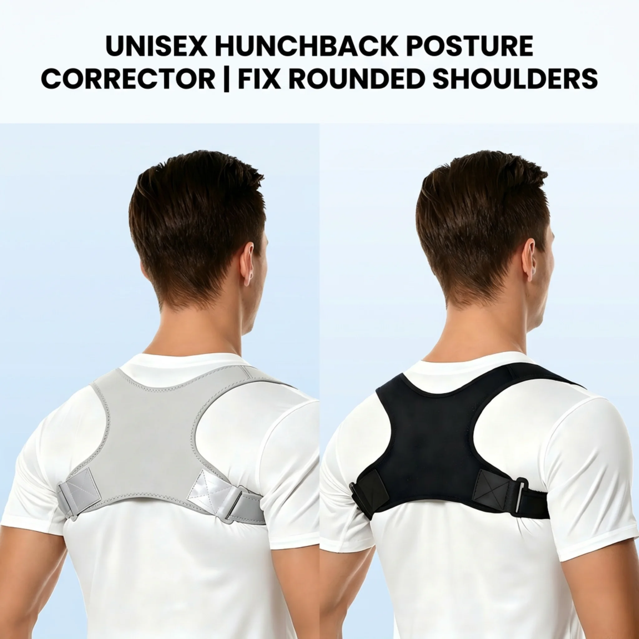 Posture Corrector Back - อุปกรณ์พยุงหลังแบบใส่ได้ทั้งชายและหญิง ปรับได้ ระบายอากาศได้ดี ผ้า OK ช่วยแก้ไขหลังค่อม