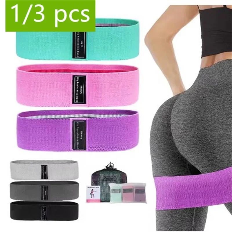 Yoga Fitness Resistance Band - สายรัดออกกำลังกายแบบยืดหยุ่นสำหรับสะโพก ต้นขา และกล้ามเนื้อก้น ใช้สำหรับการออกกำลังกายแบบสควอท ยืดกล้ามเนื้อ โยคะ